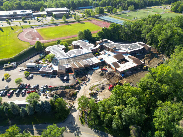 Construction drone shot