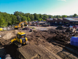 Construction drone shot