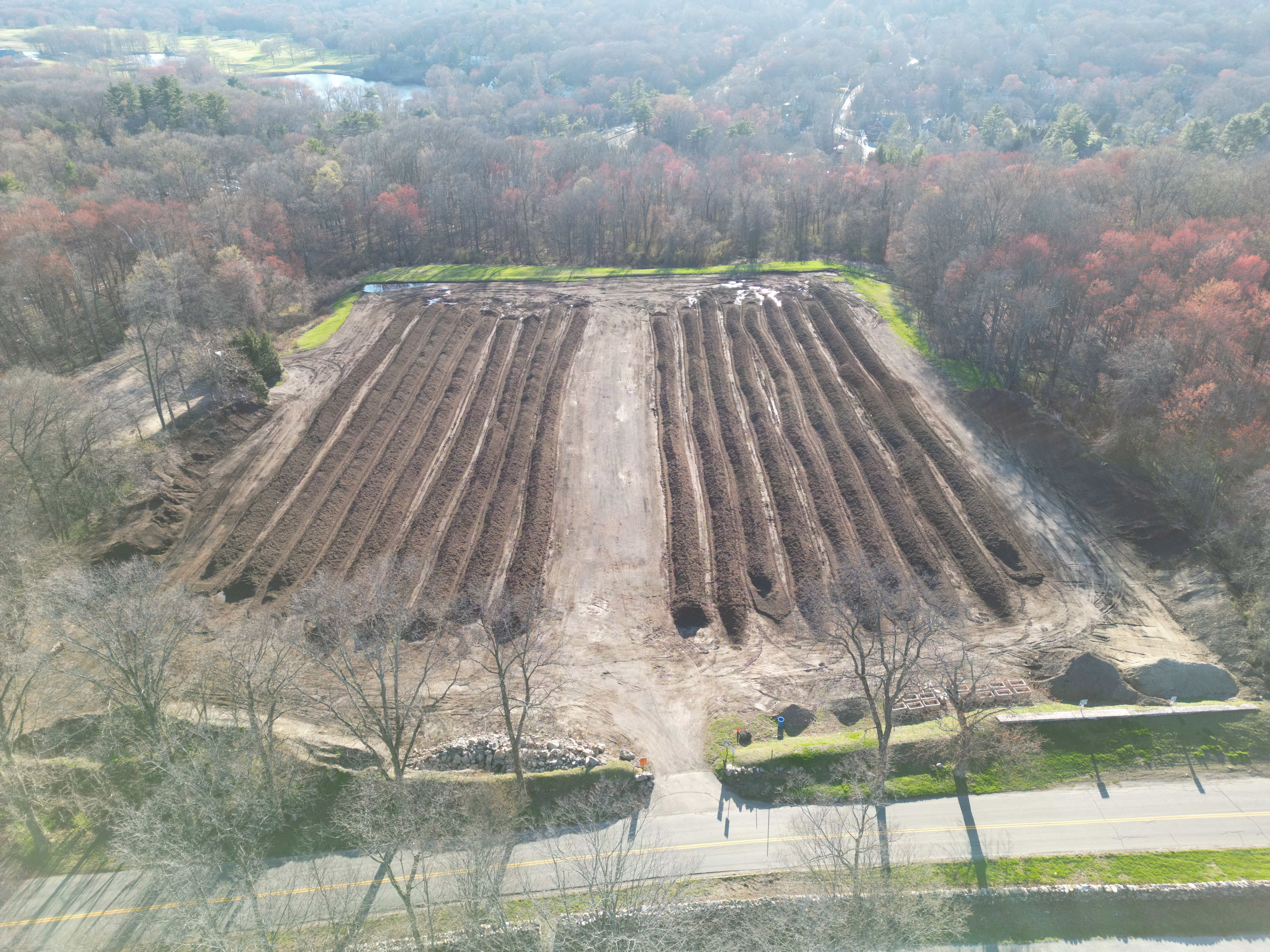 Construction drone shot
